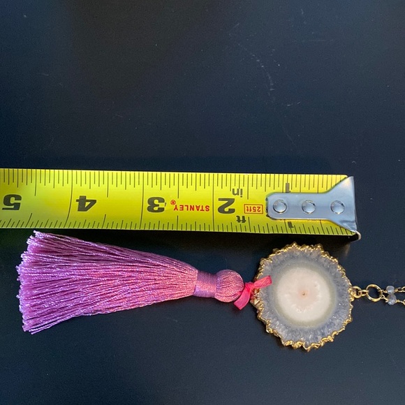 Solar Quartz & labradorite rosary chain necklace - Picture 2 of 3